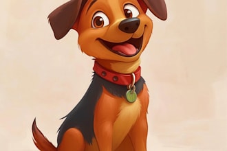 paint your cartoon portrait in disney style