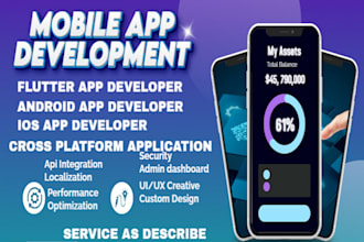 do complete ios app, android app development, swift, react, flutter developer