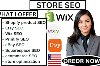 do store seo for shopify etsy wix prinitfy ebay squarespace to your products
