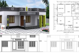design architectural interior exterior 3d rendering house modeling layout plan