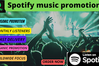 promote spotify music, apple music to 800k audience, spotify monthly listeners