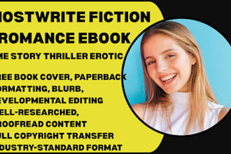 ghostwrite fiction ebook crime story thriller erotic  romance ghostwriter