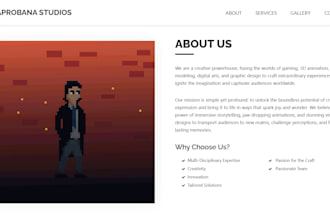 develop a modern personal portfolio website
