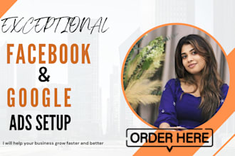 setup facebook and google ads, gmb ranking, meta ads manager for your website
