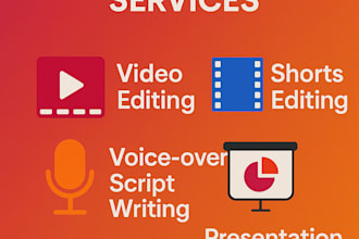 edit youtube videos, create shorts, write scripts and do voice over professional