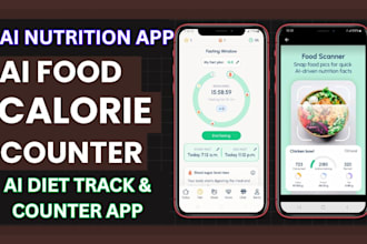 develop ai calorie counter app, nutrition tracker app, meal planner app