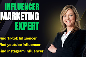 find instagram, tiktok, youtube influencer to research influencer marketing list