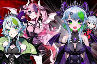 rig and design vtuber model anime live2d model high quality