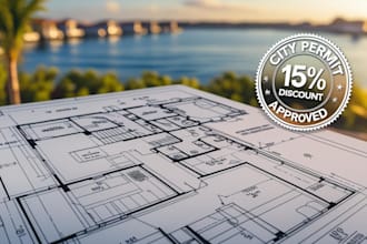 draw architecture floor plan site plan house plan florida stamp and city permit
