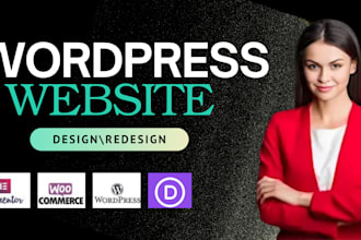design or redesign wordpress website development with elementor or wpbakery