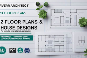 create site floorplan or architectural city permit using chief architect autocad