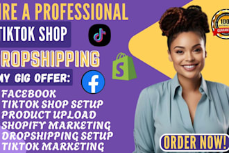 setup tiktok shop, manage, upload product, for dropshipping, tiktok expert