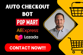 build automated tiktok pomart bot, tiktok live checkout bot, auto purchase bot
