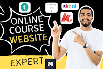 build or migrate kajabi, thinkific, skool teachable mighty network online course