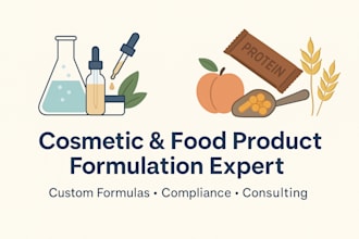 formulate or review your cosmetic or food product with expert precision