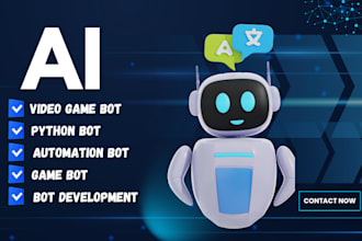 build perfect ai video game bot, telegram bot, automation game bot with python