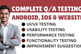 do QA testing, app testing, website testing, and ios app review