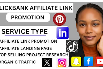 promote your clickbank or shopify affiliate link