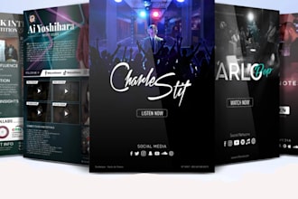 design dj epk speaker kit influencer media kit media rap artist