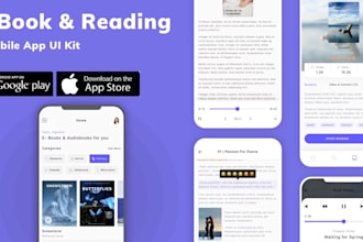 build ebook library app, book reading app, book store app, book marketplace app