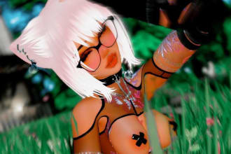 custom vrchat avatar, 3d vrc character model, furry nsfw avatar, vr chat avatar