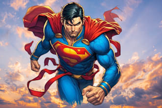 do graphic novel page superhero cartoon character design comic book illustration