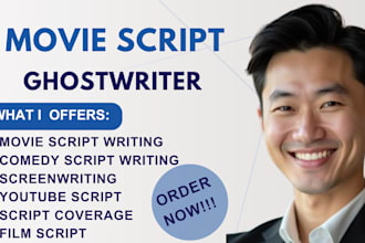 beyour movie script writer screenplay tv series movie ghostwriter literary agent