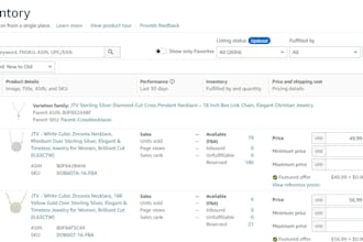 do amazon listing on amazon sellers central account