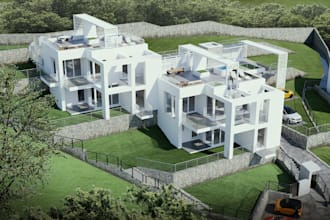 change 3d facade structure,front elevation design,landscape modeling, cgi render