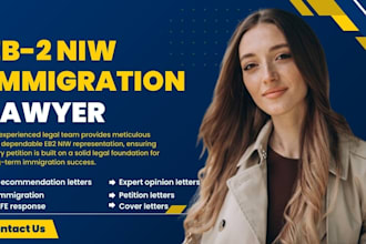 be online lawyer, draft an eb2 niw petition or cover letter immigration visa