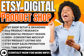 design etsy digital product, etsy digital product listing seo, etsy shop setup