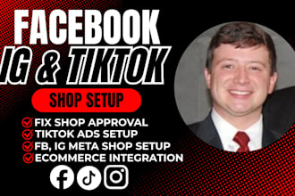 setup tiktok shop instagram shop facebook shop tik tok shop manager