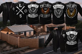 make custom fivem kuttes mc vest fivem clothings bikers clothing