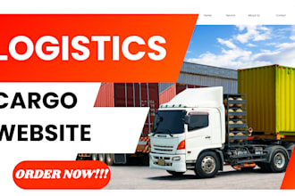 design logistic website, cargo website, trucking website design cargo website