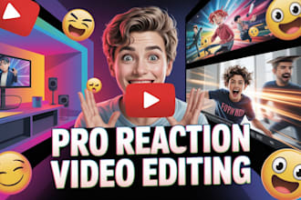 edit anime, TV, and music video reactions for youtube