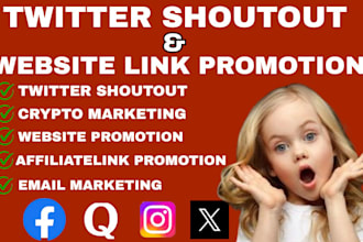 twitter shoutout crypto promotion share link to 90m users ig fb tiktok crypto