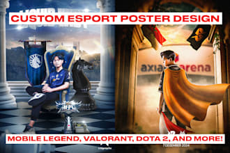 design custom esports poster for your team or event