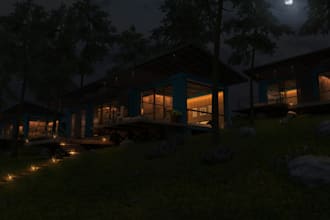 do 3d tiny house,retail shop, shipping container home, restaurants, kiosk, cabin