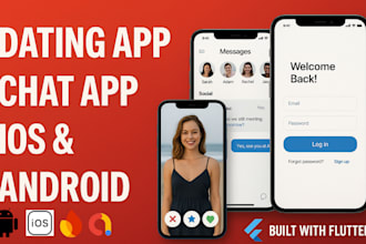 develop dating app,tinder clone, flutter chat app, onlyfans app, android ios app