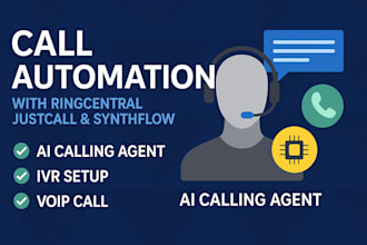 ringcentral ai calling agent synthflow justcall IVR  and voip call setup