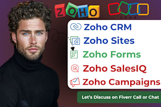 zoho CRM, zoho campaigns, zoho sites, zoho forms, zoho books, zoho salesiq, desk