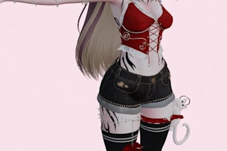 do custom vrchat avatar, vrchat, vrc avatar, vr character, furry avatar, nsfw