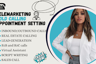 do real estate cold calls, telemarketing, appointment setting, lead generation