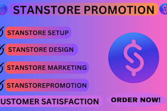 do professional stan store promotion and stan store design for your brand