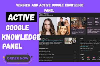 build perfect verified and active google knowledge panel, knowledgepanel for you