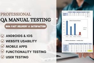 do QA manual testing of software mobile app website usability testing and review