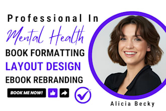 design healthcare ebook, ebook rebrand, mental health ebook, amazon formatting