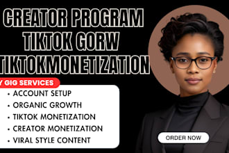 grow USA,UK, germany tiktok monetization organically in creator reward program