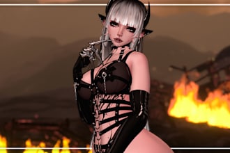 create highly detailed vrchat avatar, vr character, nsfw avatar, vrc character