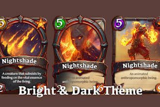 design horror tcg card template trading card tcg icon ccg card illustration
